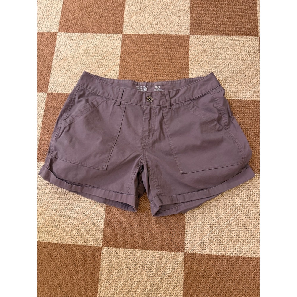 Mountain Hardwear Dynama Shorts Purple Taupe Hiking Outdoor Size 10 OL7452